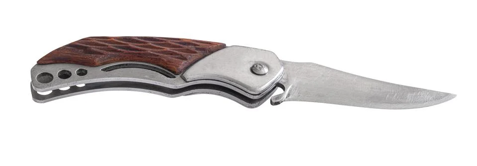 Sharp pocket knife close-up Foto stock