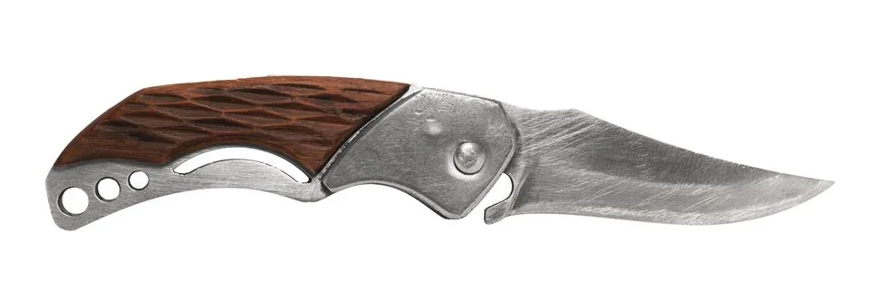 Sharp pocket knife close-up Foto stock