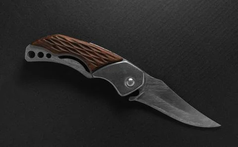 Sharp pocket knife close-up Foto stock