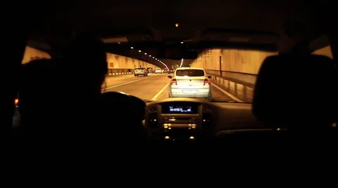 Sharp POV cityscape from inside the car Stock Footage 46126554