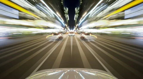 Sharp POV through NYC cityscape - 1080p Stock Footage 338375