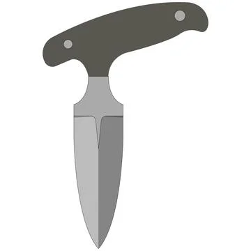 Sharp push-dagger vector isolated on white background Stock Illustration