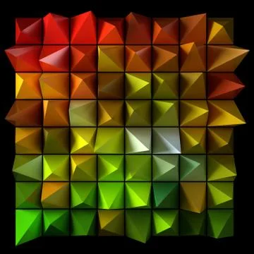 Sharp random pyramids. Abstract futuristic background. イラスト素材