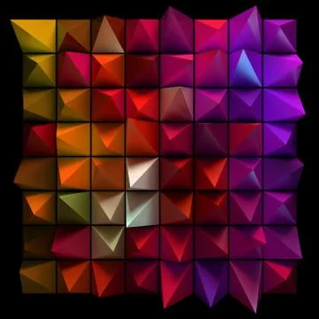 Sharp random pyramids. Abstract futuristic background. イラスト素材