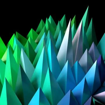 Sharp random pyramids. Abstract futuristic background. イラスト素材