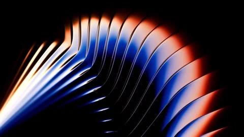 Sharp reflective metallic layers shifting under dark lighting Stock Footage 338096991