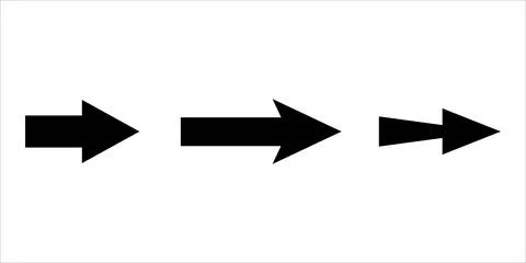 Sharp Right Arrow Vectors Stock Illustration