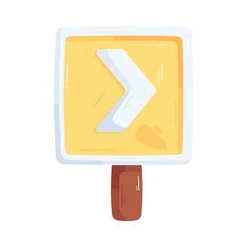 Sharp right road sign Stock Illustration
