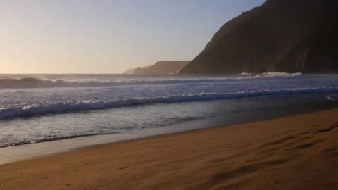 Sharp Rocks Along Dry Coastal Area Stock Footage 306711571