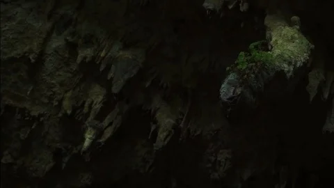 Sharp rocks inside deep caves Stock Footage 71288410