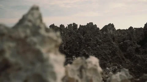 Sharp rocks landscape, parallax effect Stock-Footage 63579689