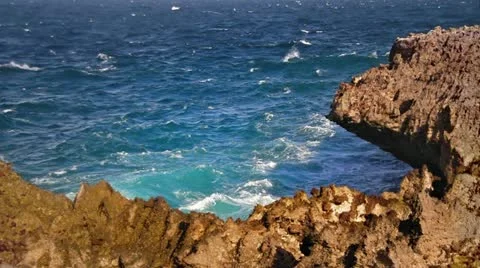 Sharp rocky cliff loop Stock Footage 11825186