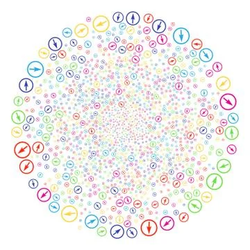 Sharp Rounded Arrow Bang Sphere イラスト素材