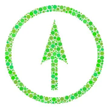 Sharp Rounded Arrow Composition of Circles イラスト素材