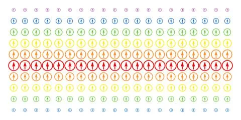 Sharp Rounded Arrow Shape Halftone Spectral Grid 스톡 일러스트