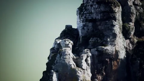Sharp sandstone cliffs of Morro Itacolomi Stock Footage 135903091