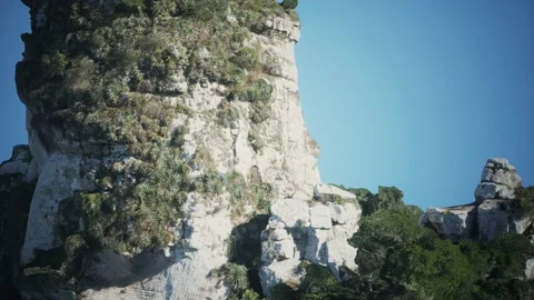 Sharp sandstone cliffs of Morro Itacolomi Stock Footage 135904113