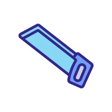 Sharp saw icon vector outline illustration Illustrazione stock