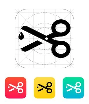 Sharp scissors icon Stock-Illustration