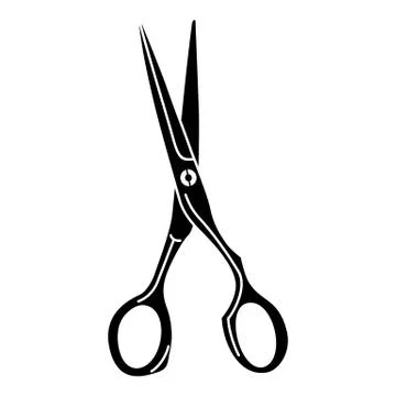 Sharp scissors icon, simple style Stock Illustration