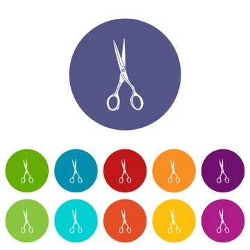Sharp scissors icon, simple style Illustrazione stock