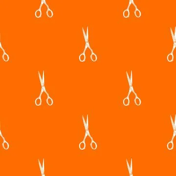 Sharp scissors pattern vector orange Stock Illustration