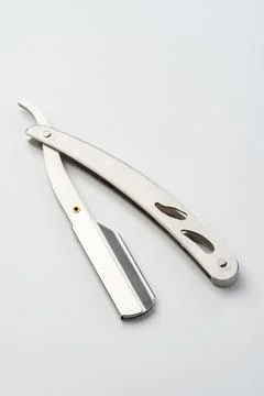 Sharp shaving blade isolated on white background 写真素材