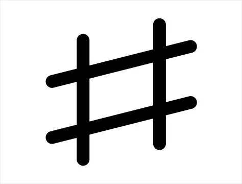 Sharp sign note silhouette vector art Stock Illustration