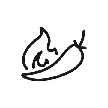 Sharp spice icon vector. Isolated contour symbol illustration Stock Illustration