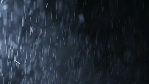 A sharp splash of water with small drops on a black background. Storm of small d Stock Footage 299716483