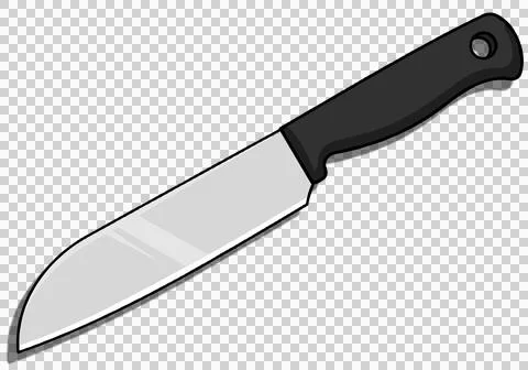 Sharp stainless steel kitchen knife Stock-Illustration
