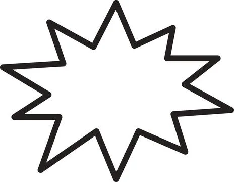 Sharp Starburst Speech Bubble Stock Illustration