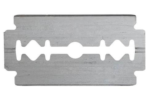 Sharp steel blade razor Foto stock
