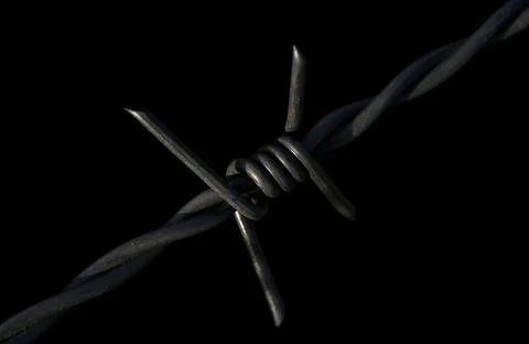 Sharp steel with shadow play, high contrast scene emphasizing prickly steel 스톡 사진