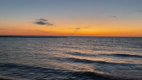 Sharp sunset on ocean in Florida, Clearwater beach Video stock 156057126