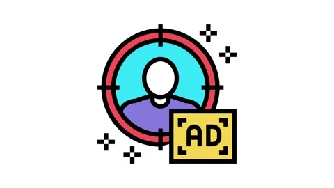 Sharp targeting color icon animation 스톡 동영상 164906180