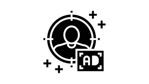 Sharp targeting glyph icon animation 스톡 동영상 164943331