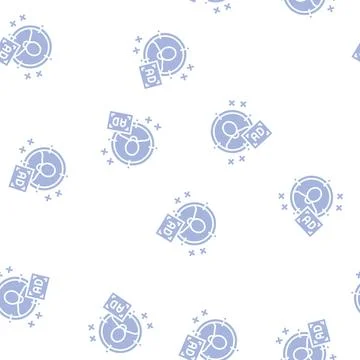 Sharp targeting glyph seamless pattern 库存插图