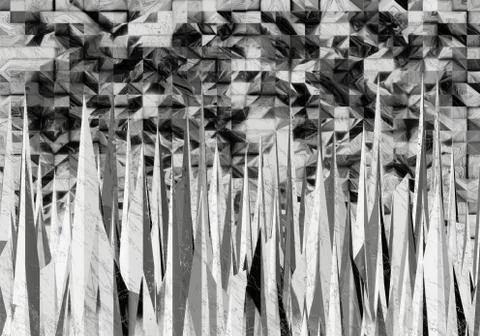 A sharp thorns abstract background, 3d render Illustrazione stock