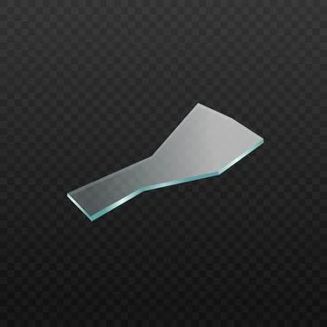 Sharp transparent shatter, realistic shard, fragment shattered broken glass. 库存插图