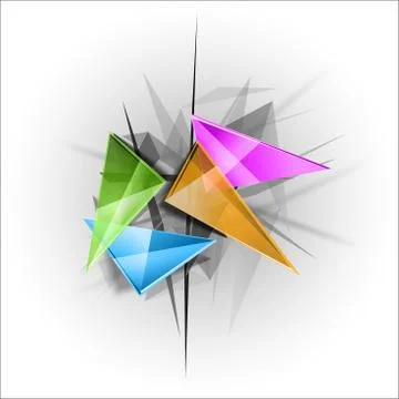 Sharp triangles on the abstract background. Vector busines template. イラスト素材