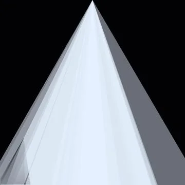 A Sharp Triangular Beam of Bright White Light Isolated on a Plain Black Bac.. Stock Illustration