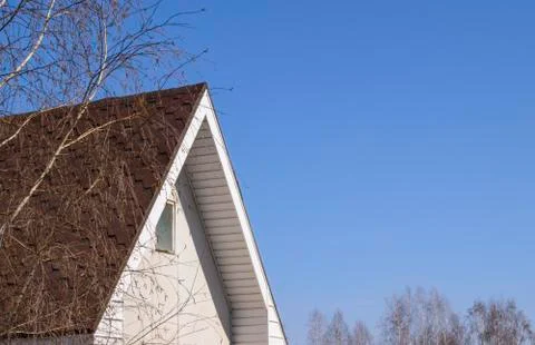 Sharp triangular roof Stock Photos