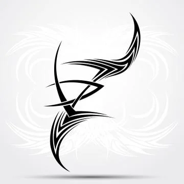 Sharp tribal tattoo Stock Illustration