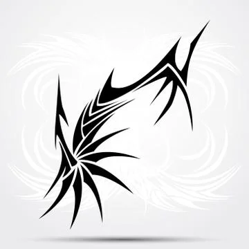 Sharp tribal tattoo Stock Illustration