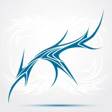 Sharp tribal tattoo Stock-Illustration