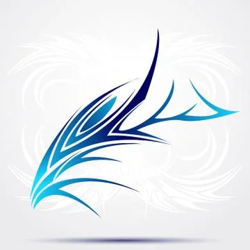 Sharp tribal tattoo. Stock-Illustration