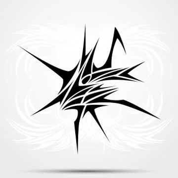 Sharp tribal tattoo Stock-Illustration