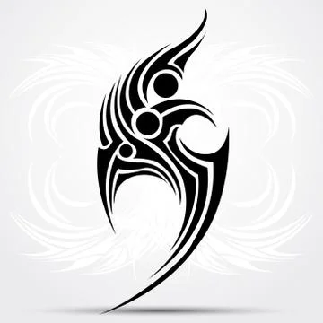 Sharp tribal tattoo Stock-Illustration