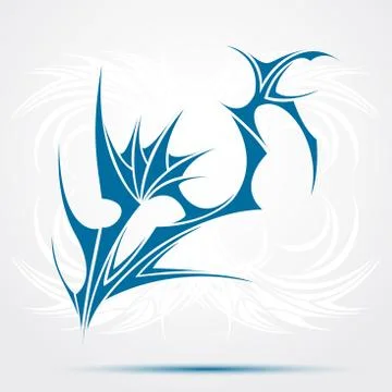 Sharp tribal tattoo Illustrazione stock